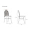 Manhattan Comfort Rectangle Dining Set of 9 W/ Paragon Chairs, 70.86 in L, American Solid Ash Wood, Nature 8-DT02DCCA05-OM - alternate 5